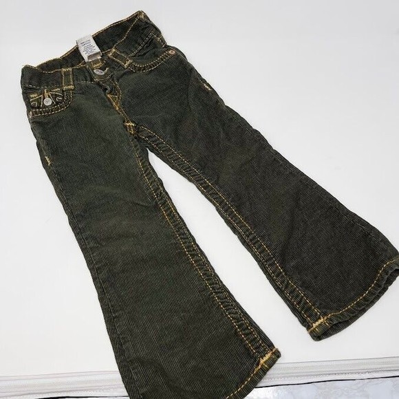 True Religion Other - True Religion Corduroy Pants Kids‎ Girls Classic Stretch Wide Leg Green Size 4